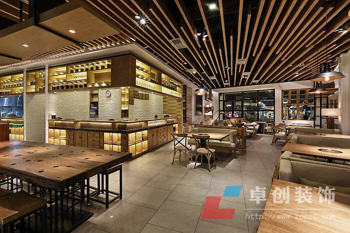 餐飲店面裝修設計圖片、餐飲店裝修效果圖、餐飲店裝修案例