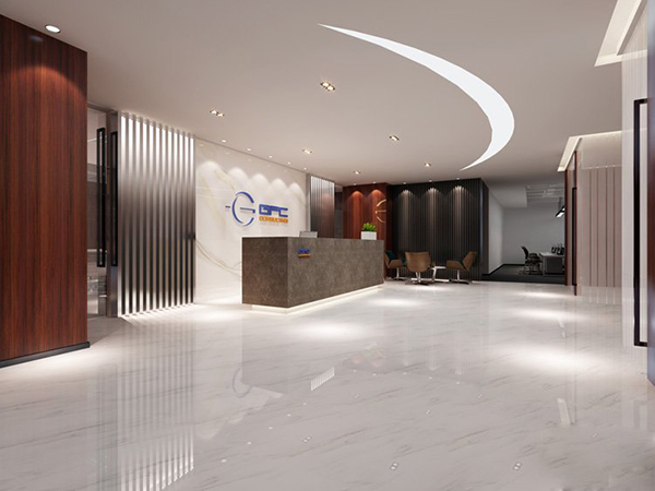 辦公室前臺裝修設計圖-卓創裝飾